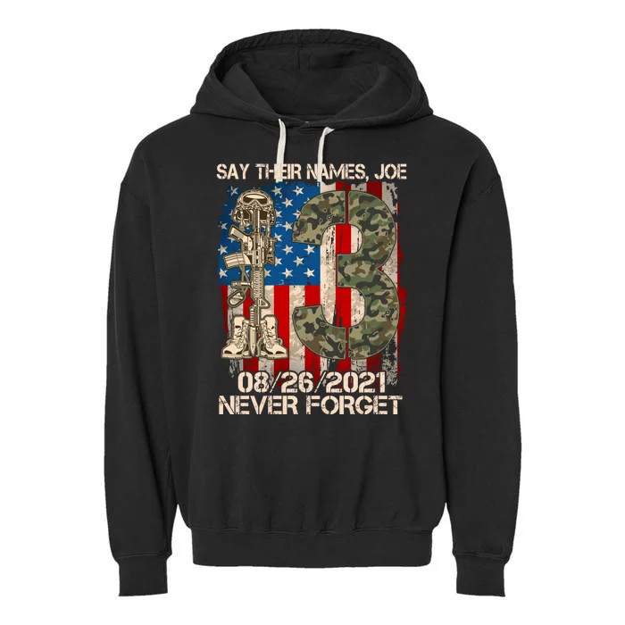 Say Their Names Joe 082621 Never Forget Garment-Dyed Fleece Hoodie