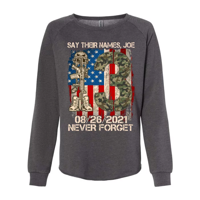 Say Their Names Joe 082621 Never Forget Womens California Wash Sweatshirt