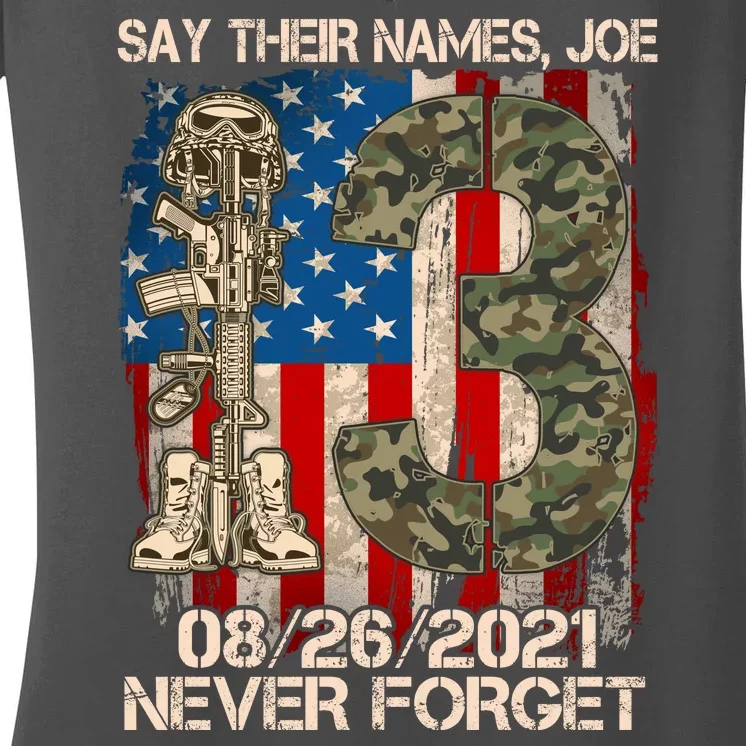 Say Their Names Joe 082621 Never Forget Women's V-Neck T-Shirt