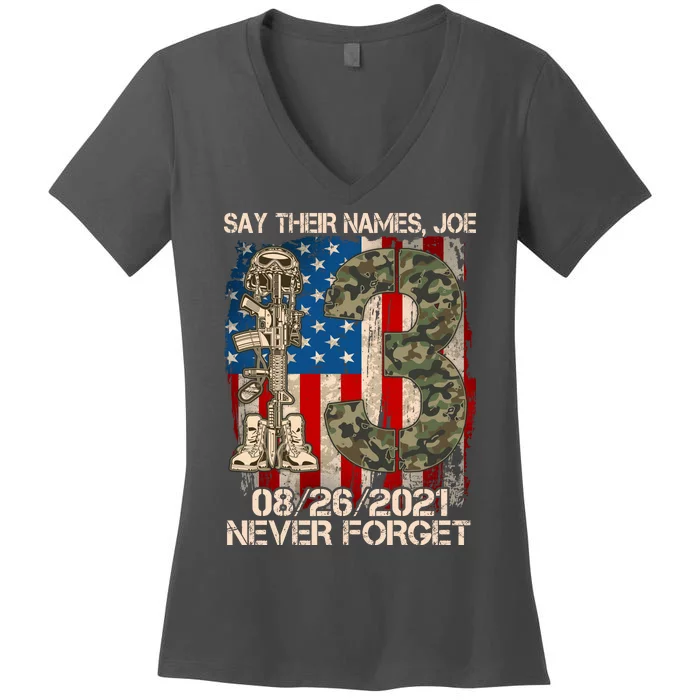 Say Their Names Joe 082621 Never Forget Women's V-Neck T-Shirt