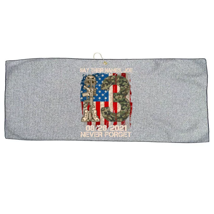 Say Their Names Joe 082621 Never Forget Large Microfiber Waffle Golf Towel