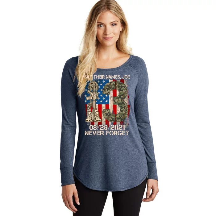 Say Their Names Joe 082621 Never Forget Women's Perfect Tri Tunic Long Sleeve Shirt