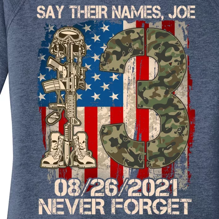 Say Their Names Joe 082621 Never Forget Women's Perfect Tri Tunic Long Sleeve Shirt