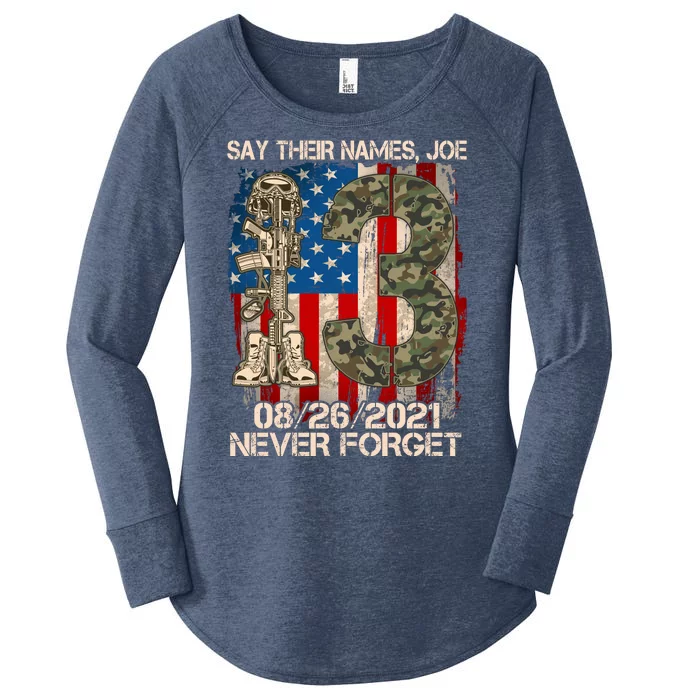 Say Their Names Joe 082621 Never Forget Women's Perfect Tri Tunic Long Sleeve Shirt