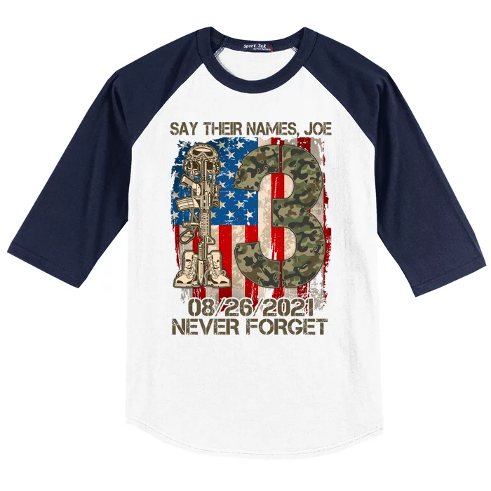 Say Their Names Joe 082621 Never Forget Baseball Sleeve Shirt