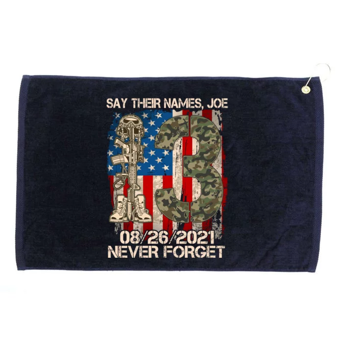 Say Their Names Joe 082621 Never Forget Grommeted Golf Towel