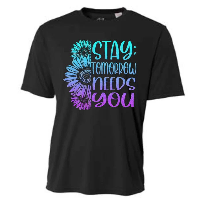 Stay Tomorrow Needs You Suicide Prevention Awareness Cooling Performance Crew T-Shirt