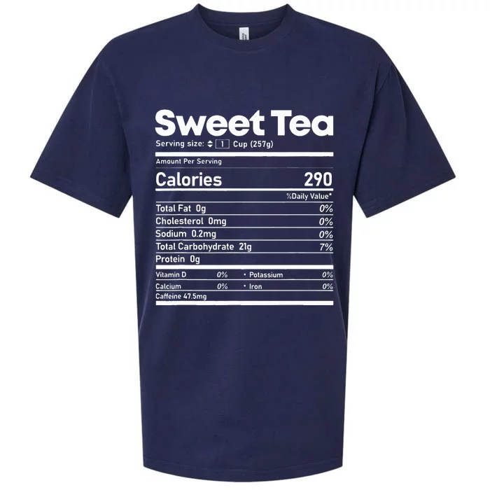 Sweet Tea Nutrition Facts Funny Thanksgiving Christmas Food Sueded Cloud Jersey T-Shirt