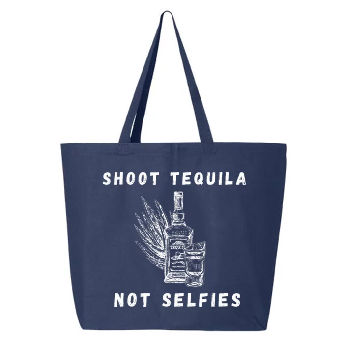 Shoot Tequila Not Selfies Concert Music 25L Jumbo Tote