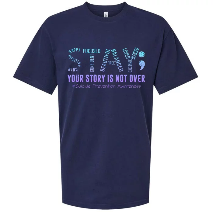 Stay Tomorrow Needs You Suicide Prevention Awareness Support Sueded Cloud Jersey T-Shirt