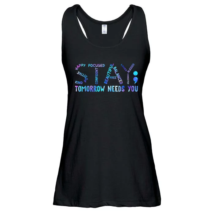 Stay Tomorrow Needs You Suicide Prevention Awareness Week Ladies Essential Flowy Tank