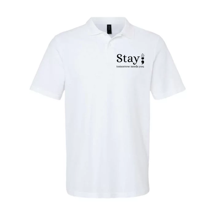 Stay Tomorrow Needs You Softstyle Adult Sport Polo