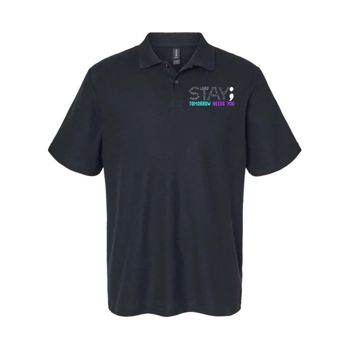 Stay Tomorrow Needs You Softstyle Adult Sport Polo