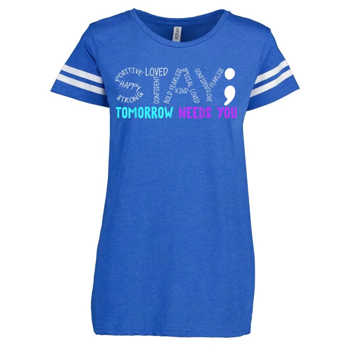 Stay Tomorrow Needs You Enza Ladies Jersey Football T-Shirt