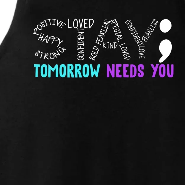 Stay Tomorrow Needs You Ladies Tri-Blend Wicking Tank