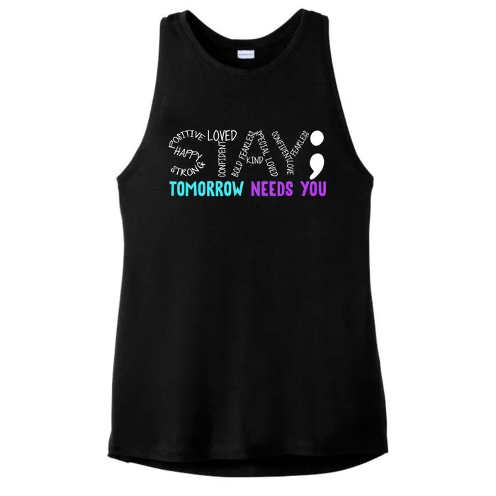 Stay Tomorrow Needs You Ladies Tri-Blend Wicking Tank