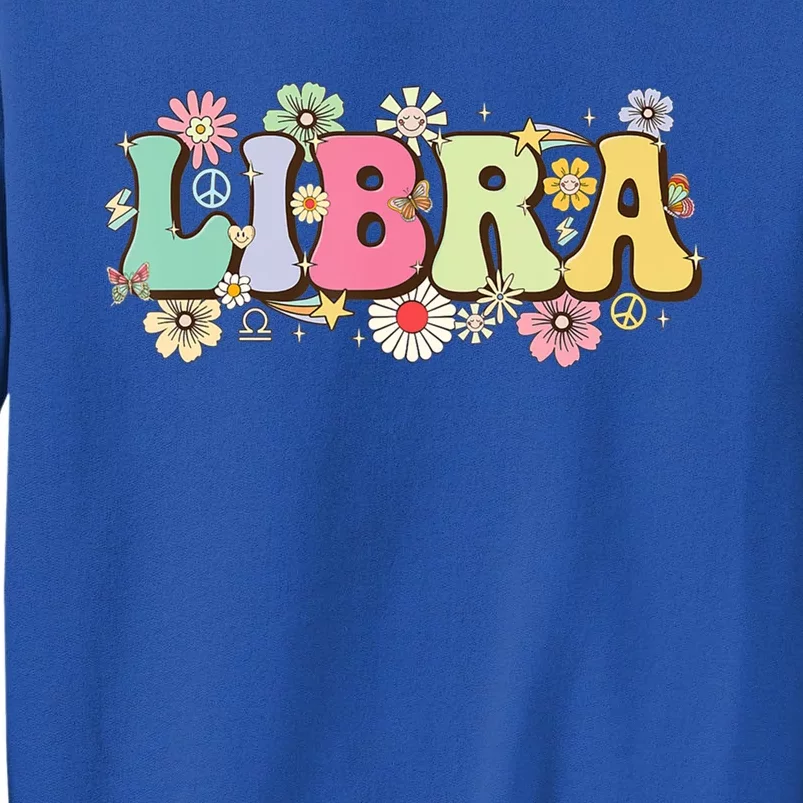 September To October Birthday Groovy Retro Libra Zodiac Sign Funny Gift Tall Sweatshirt