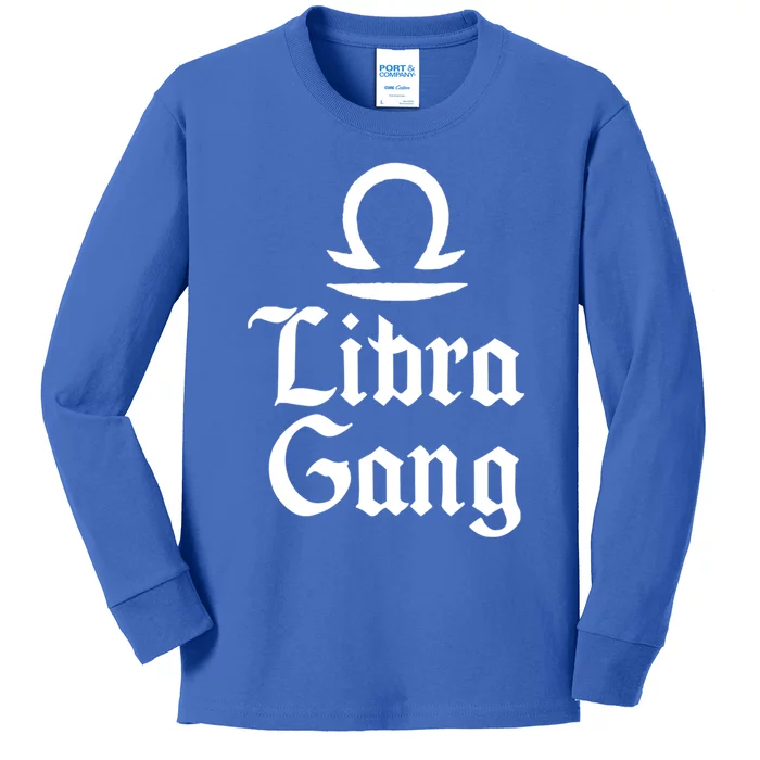 September To October Birthday Libra Zodiac Sign Libra Gang Gift Kids Long Sleeve Shirt