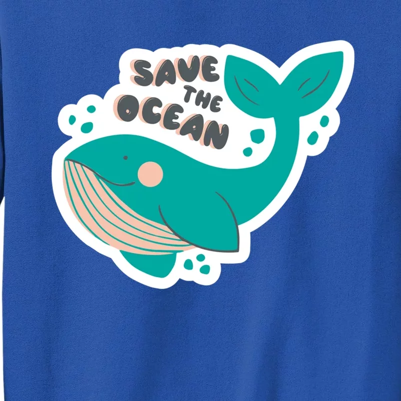 Save The Ocean Whale Illustration Great Gift Sweatshirt