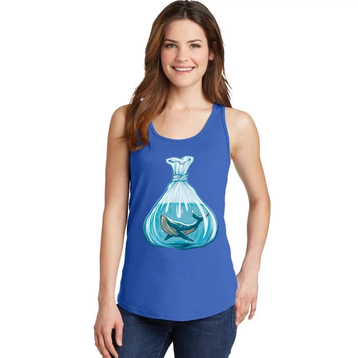 Save The Ocean Whale In A Plastic Bag Meaningful Gift Ladies Essential Tank