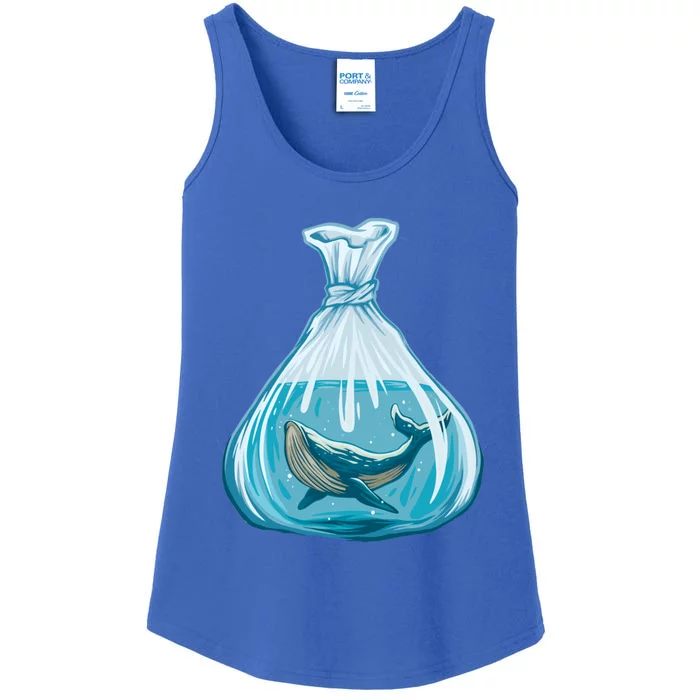 Save The Ocean Whale In A Plastic Bag Meaningful Gift Ladies Essential Tank