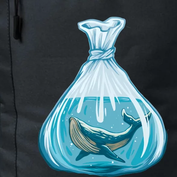 Save The Ocean Whale In A Plastic Bag Meaningful Gift Daily Commute Backpack