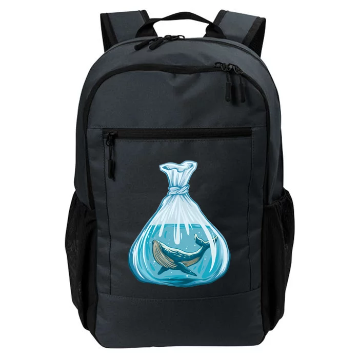 Save The Ocean Whale In A Plastic Bag Meaningful Gift Daily Commute Backpack