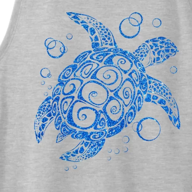 Sea Turtle Ocean Animals Ladies Tri-Blend Wicking Tank