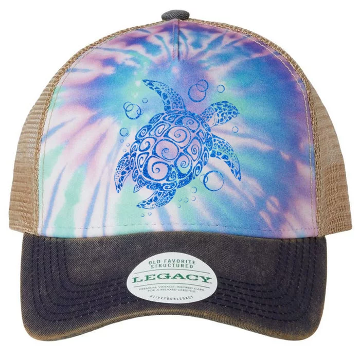 Sea Turtle Ocean Animals Legacy Tie Dye Trucker Hat