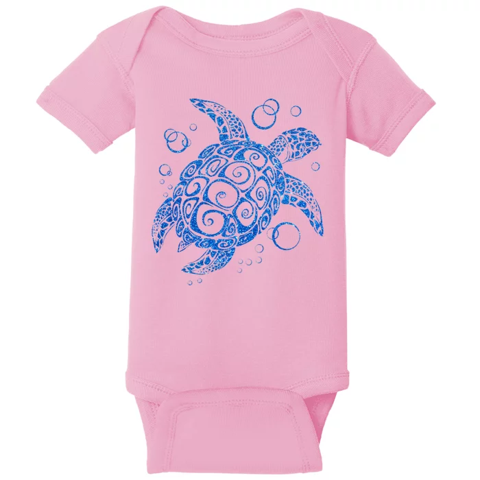 Sea Turtle Ocean Animals Baby Bodysuit