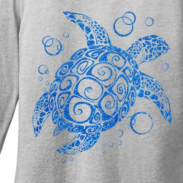 Sea Turtle Ocean Animals Womens CVC Long Sleeve Shirt