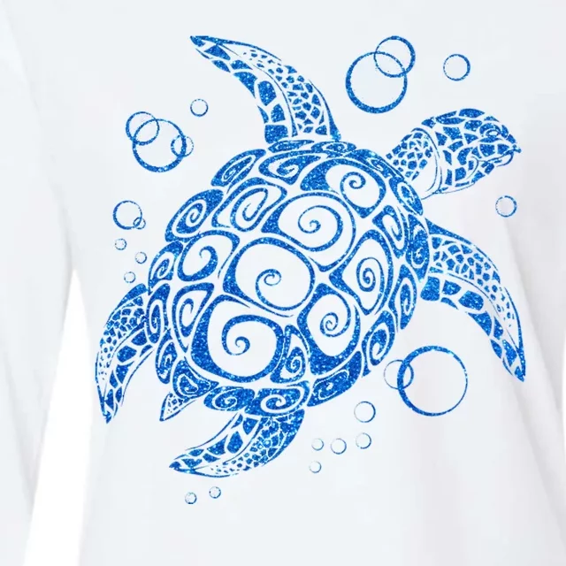 Sea Turtle Ocean Animals Womens Cotton Relaxed Long Sleeve T-Shirt