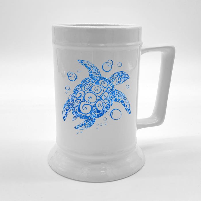 Sea Turtle Ocean Animals Front & Back Beer Stein