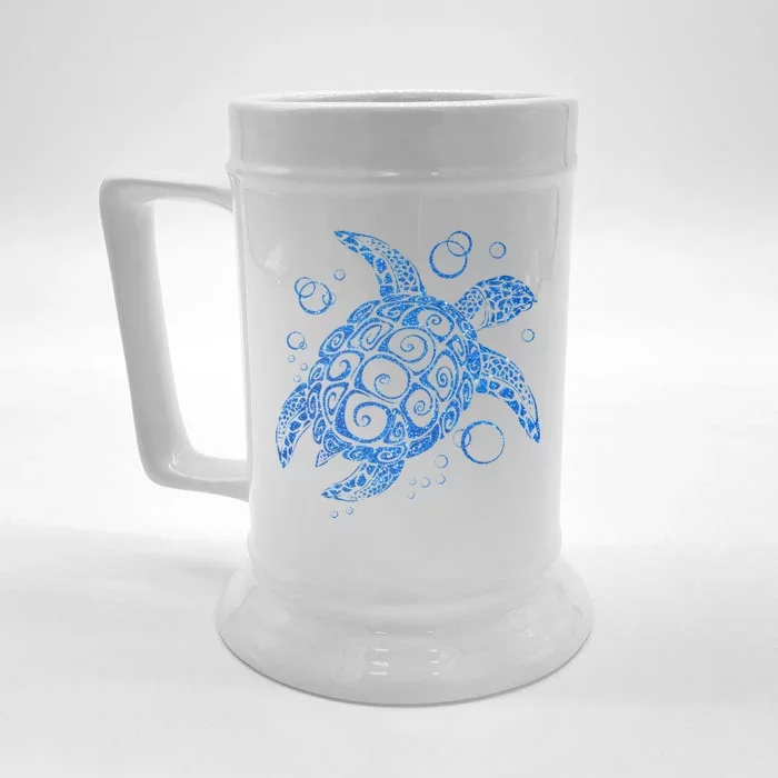 Sea Turtle Ocean Animals Front & Back Beer Stein