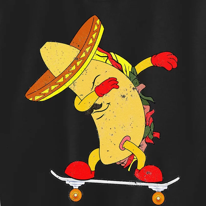 Skateboarding Taco on Skateboard Gift for Skater Kids Sweatshirt