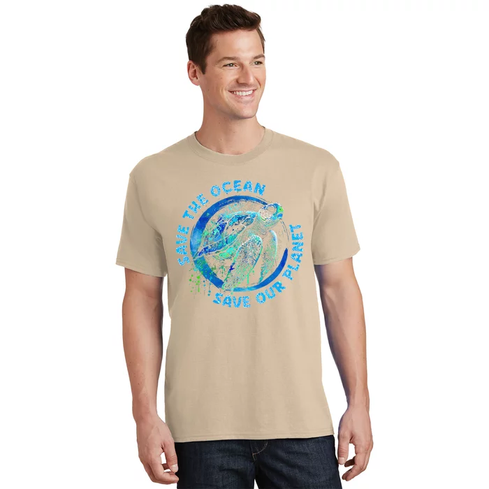 Save The Ocean Earth Day Nature Lover Turtle T-Shirt