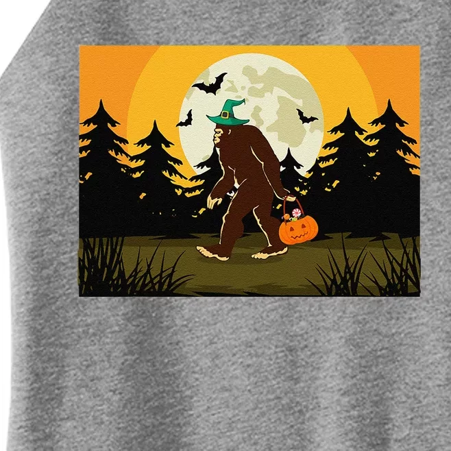 Sasquatch Trick Or Treating Funny Halloween Bigfoot Women’s Perfect Tri Rocker Tank