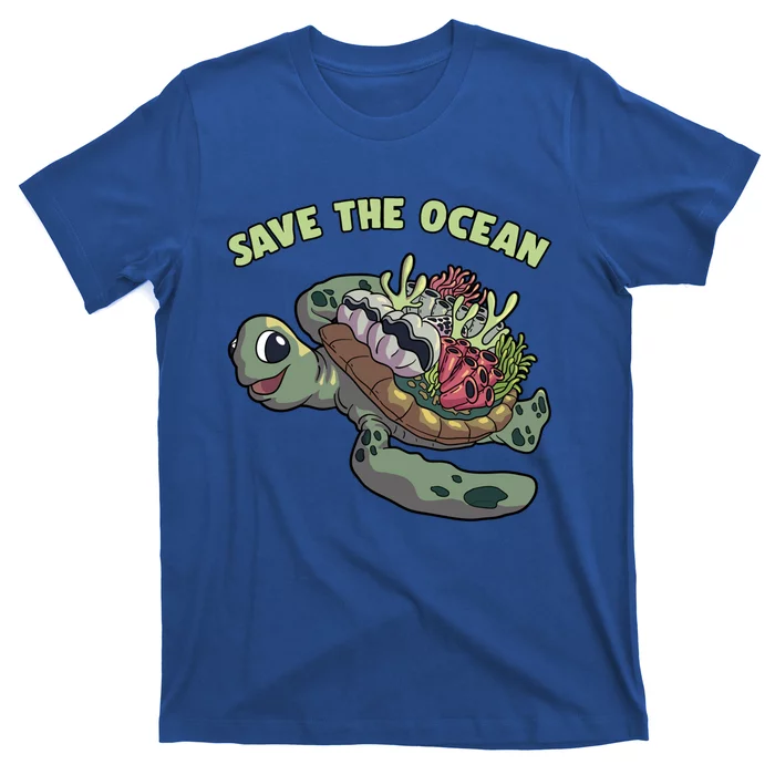 Save The Ocean Sea Turtle Coral Reef Marine Environtal Gift T-Shirt