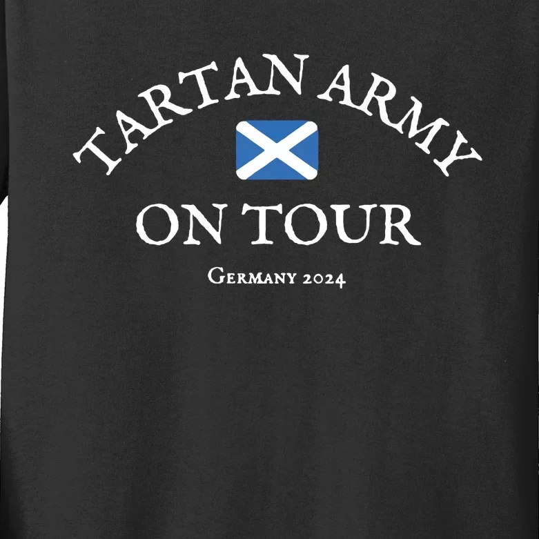 Scotland Tartan On 2024 Kids Long Sleeve Shirt