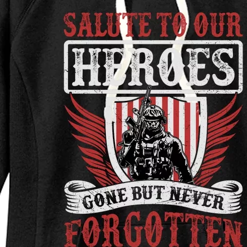 Salute To Our Heroes Memorial Tribute Women's Fleece Hoodie