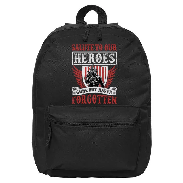 Salute To Our Heroes Memorial Tribute 16 in Basic Backpack