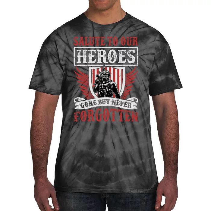 Salute To Our Heroes Memorial Tribute Tie-Dye T-Shirt