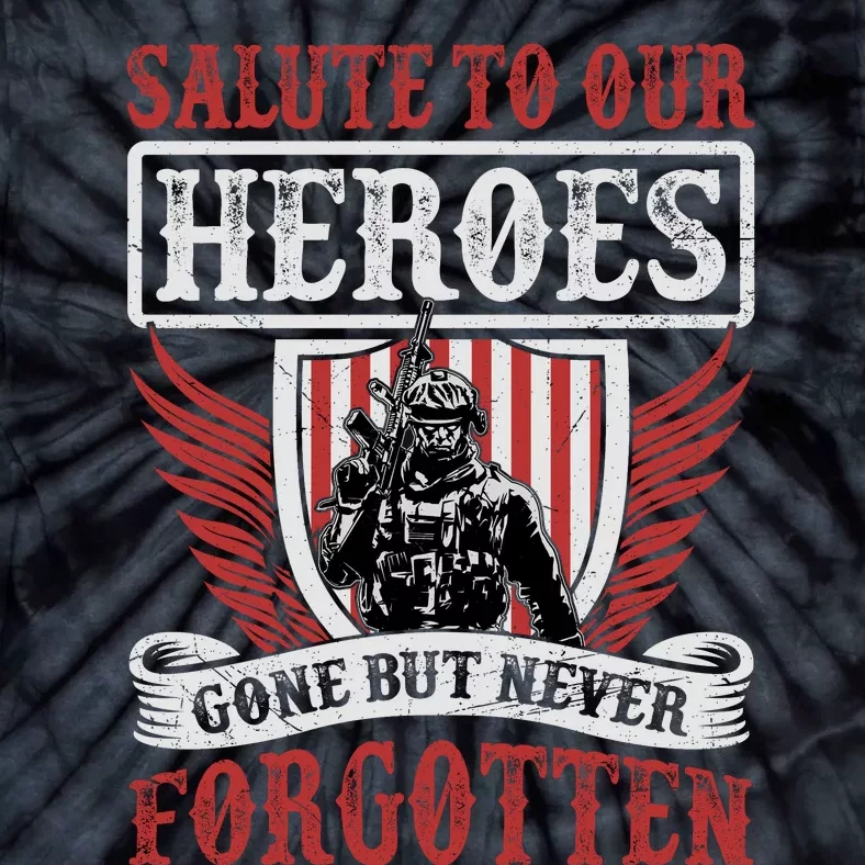 Salute To Our Heroes Memorial Tribute Tie-Dye T-Shirt