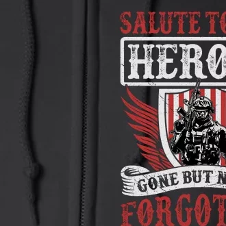 Salute To Our Heroes Memorial Tribute Full Zip Hoodie