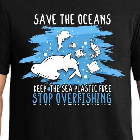 Save The Oceans Keep Sea Plastic Free Earth Recycle Great Gift Pajama Set