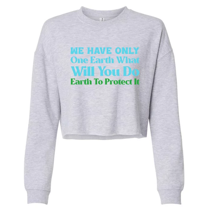 Save The Oceans Marine Life For Environtal Awareness Gift Cropped Pullover Crew