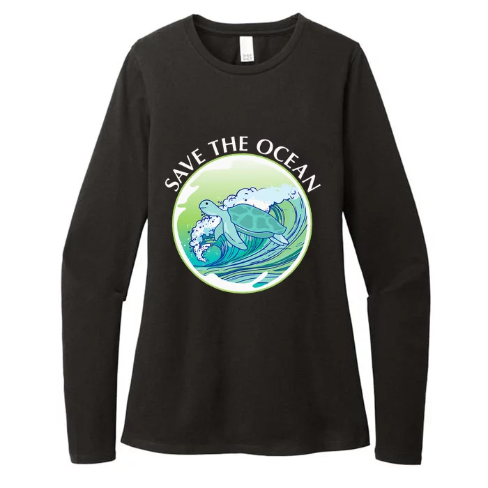 Save The Ocean Marine Biology Biologist Sea Turtle Lover Womens CVC Long Sleeve Shirt