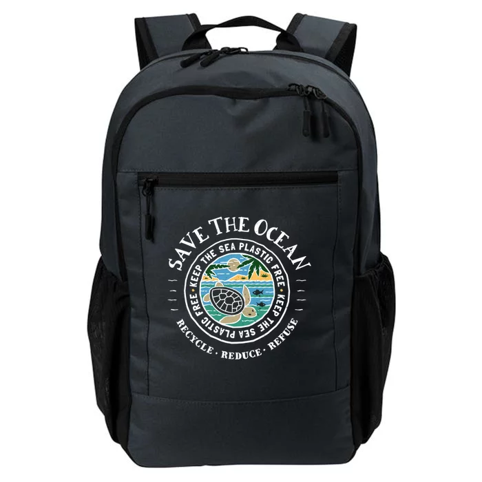 Save The Oceans Meaningful Gift Keep The Sea Plastic Free Turtle Daily Commute Backpack