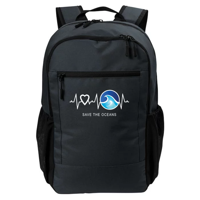 Save The Oceans Heartbeat Love Mother Earth Day Novelty Gift Daily Commute Backpack