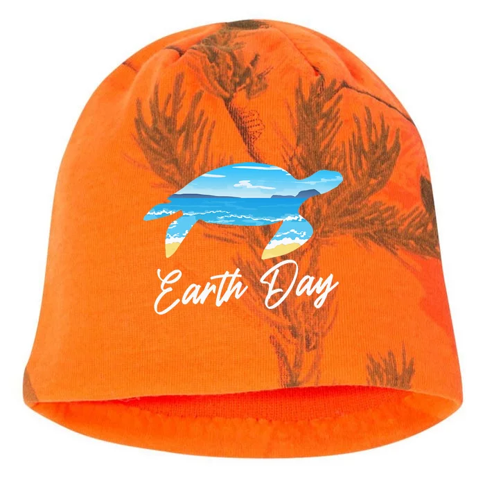 Sea Turtle Ocean Earth Day Save The Animal Environmentalist Kati - Camo Knit Beanie